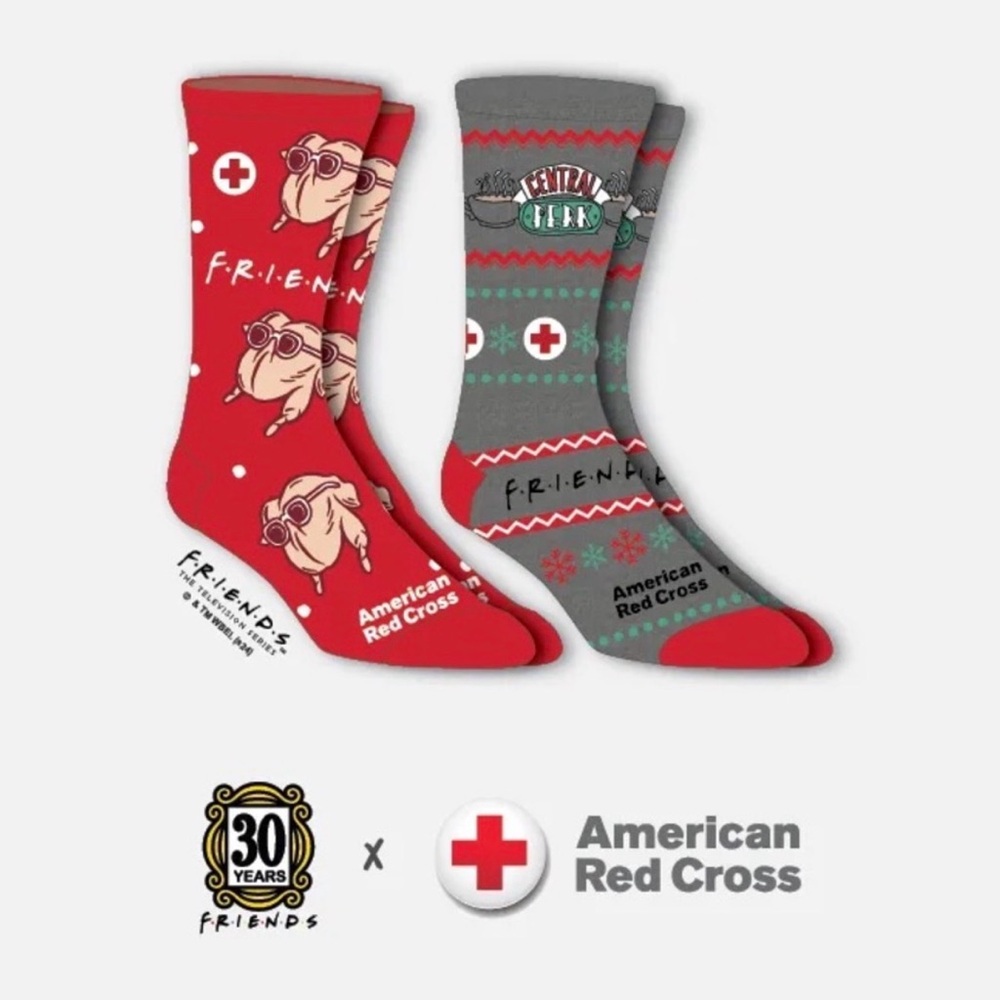 Friends Themed American Red Cross Socks